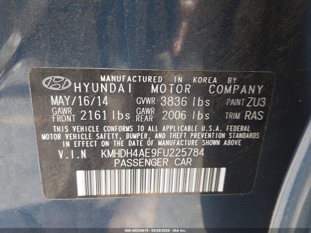 2015 Hyundai ELANTRA SE photo 9