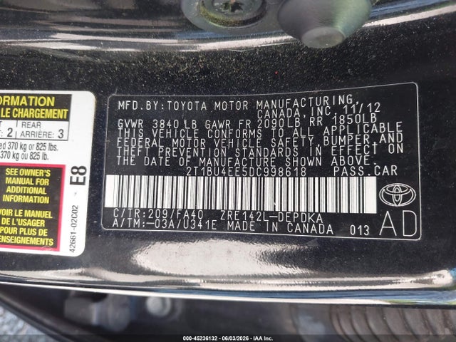 صورة 9 لـ 2013 Toyota COROLLA L