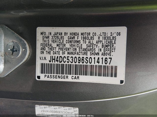 2006 Acura RSX TYPE S 照片 9