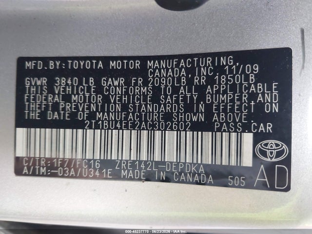 صورة 9 لـ 2010 Toyota COROLLA LE