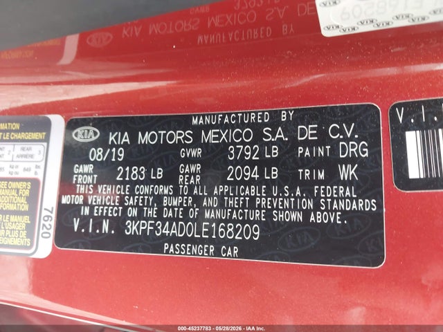 2020 KIA FORTE GT-LINE 照片 9