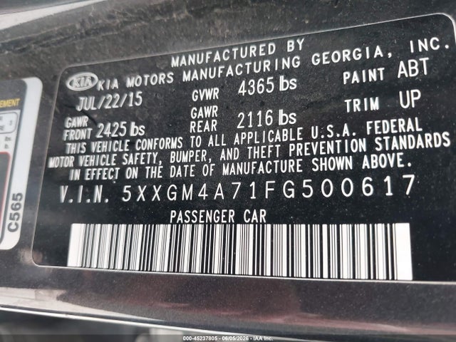 2015 KIA OPTIMA LX 照片 9