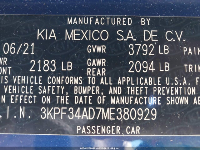صورة 9 لـ 2021 KIA FORTE GT-LINE