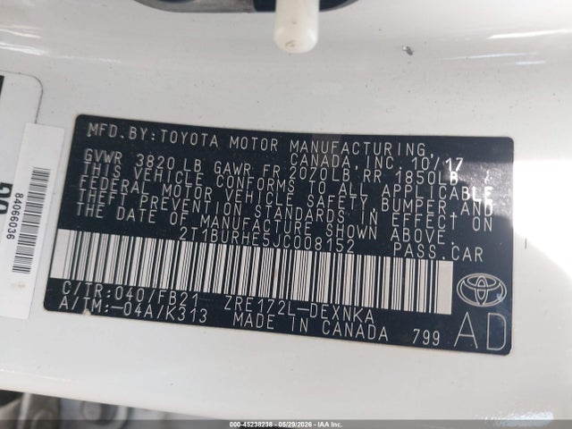 2018 Toyota COROLLA LE 照片 9