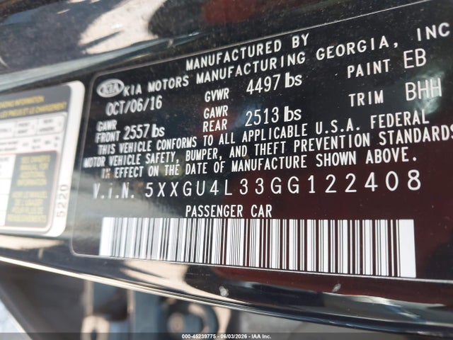 2016 KIA OPTIMA EX photo 9