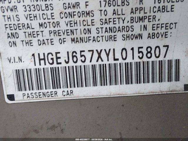 صورة 9 لـ 2000 Honda CIVIC LX