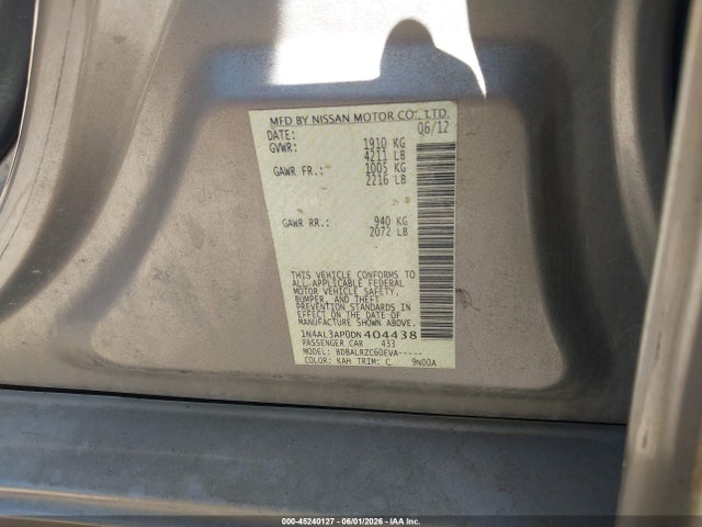 2013 Nissan ALTIMA 2.5 S 照片 9