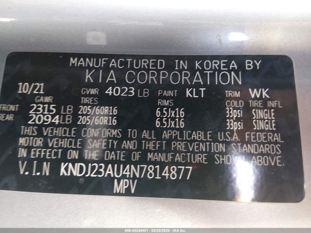 2022 KIA SOUL LX photo 9
