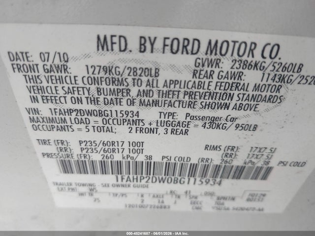 FORD TAURUS SE - 9