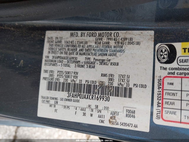 صورة 9 لـ 2012 FORD FUSION SEL