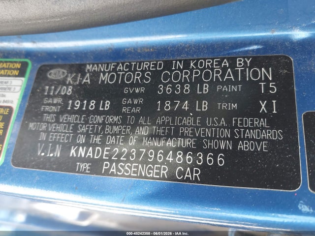 2009 KIA RIO LX 照片 9