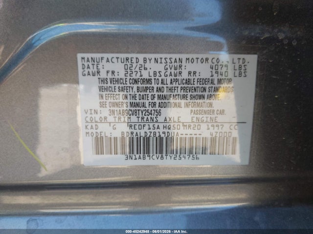 2026 Nissan SENTRA SV 照片 9