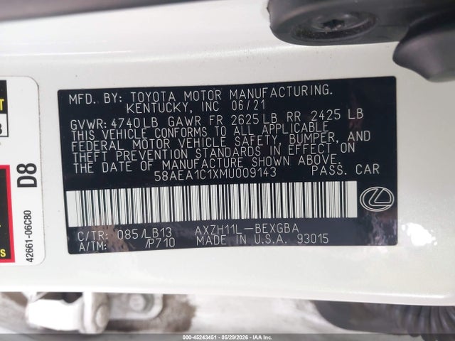 صورة 9 لـ 2021 Lexus ES 300H LUXURY