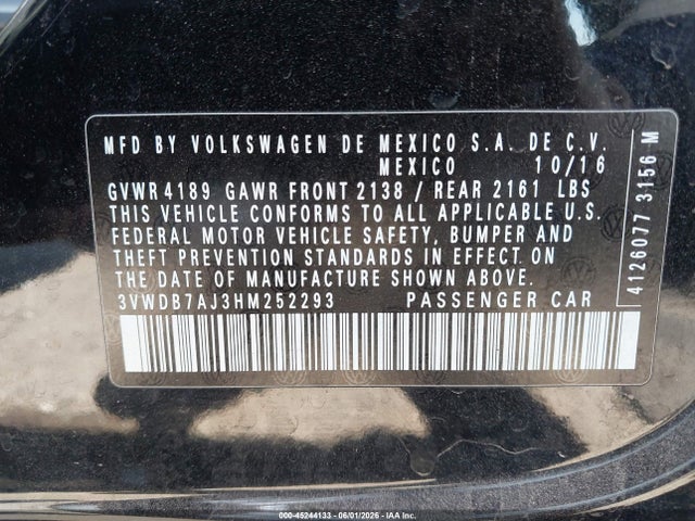 صورة 9 لـ 2017 Volkswagen JETTA 1.4T SE