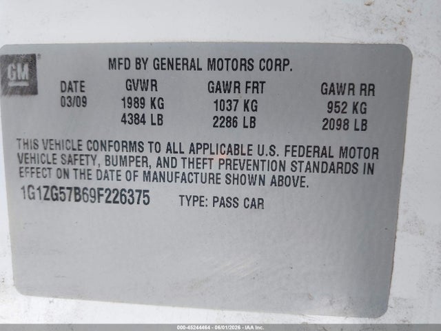2009 Chevrolet MALIBU LS 照片 9