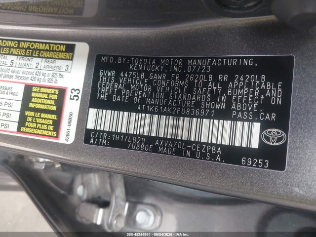 صورة 9 لـ 2023 Toyota CAMRY XSE