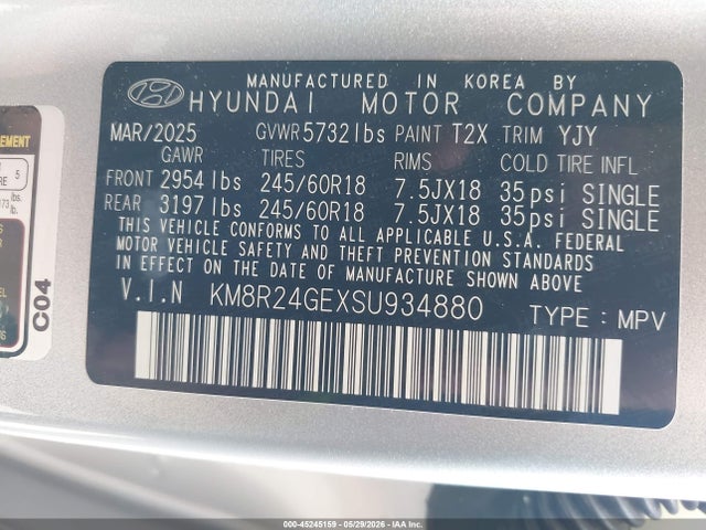 2025 HYUNDAI PALISADE SEL 9