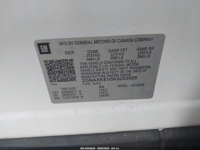 2019 CHEVROLET EQUINOX LT 9