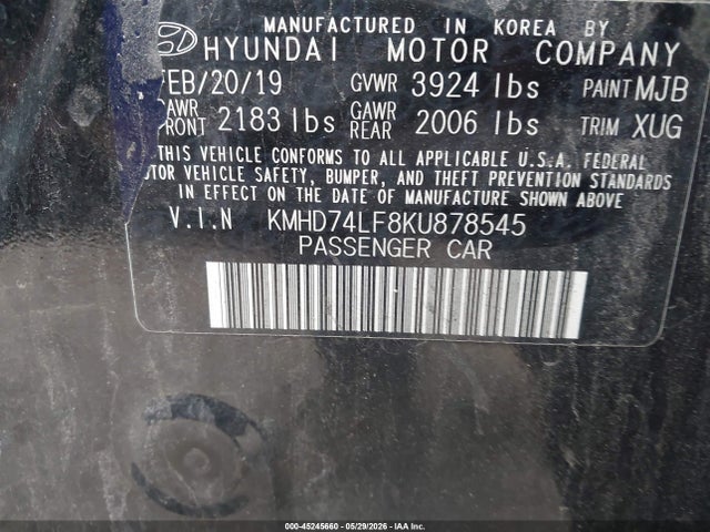 2019 Hyundai ELANTRA SE 照片 9
