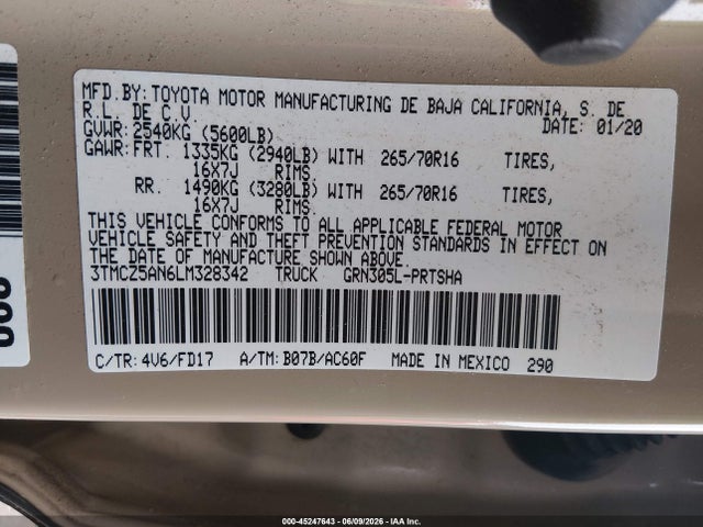 2020 Toyota TACOMA TRD OFF-ROAD photo 9
