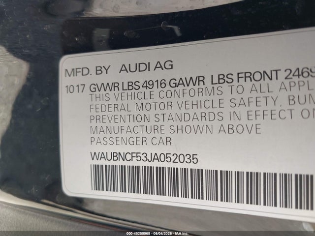 2018 AUDI A5 2.0T PREMIUM 照片 9