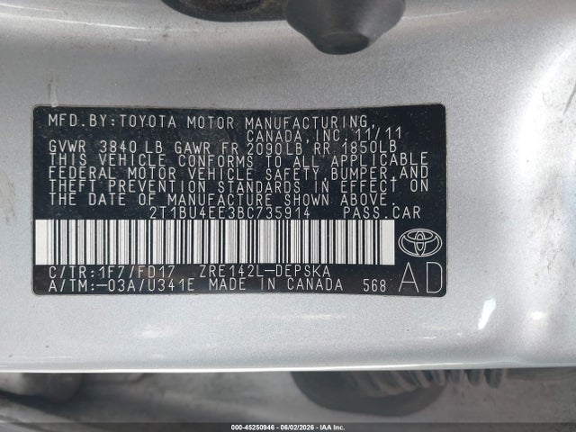 صورة 9 لـ 2011 Toyota COROLLA S