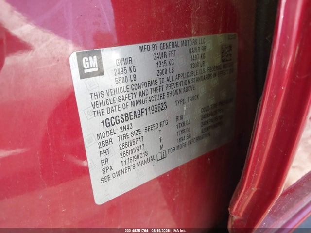 صورة 9 لـ 2015 Chevrolet COLORADO LT