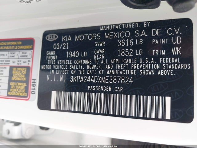 2021 KIA RIO S — фото 9