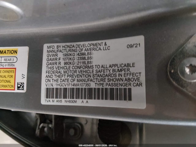 2021 HONDA ACCORD LX 9