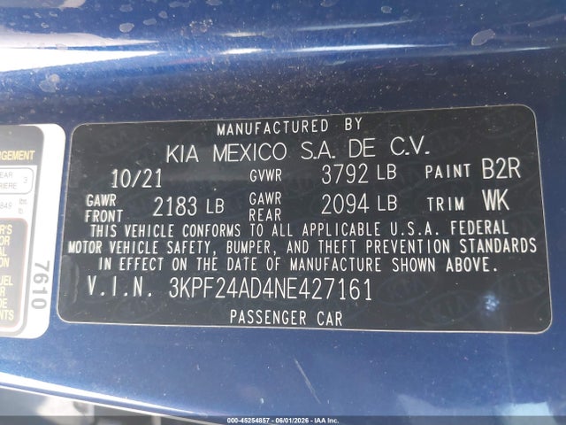 صورة 9 لـ 2022 KIA FORTE LXS