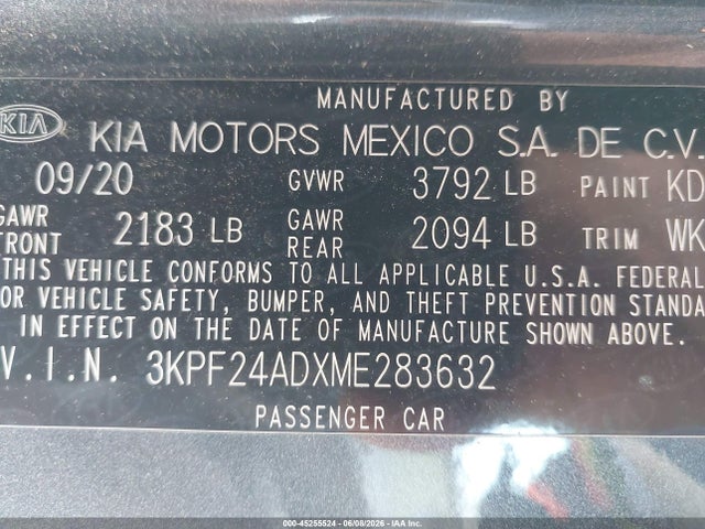 2021 KIA FORTE LXS 9