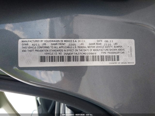 2012 Volkswagen JETTA 2.5L SE 照片 9