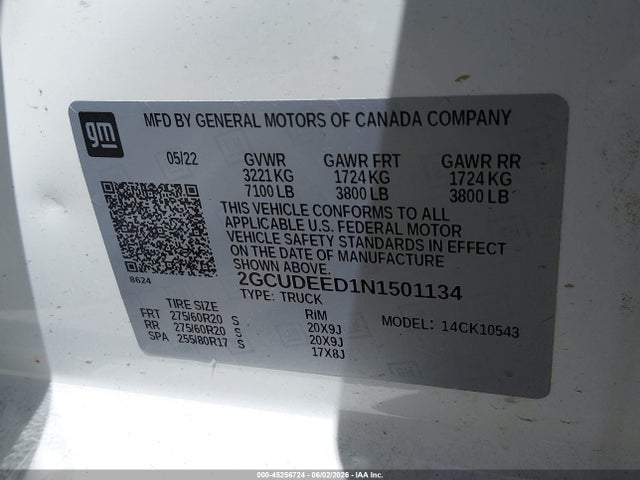 صورة 9 لـ 2022 Chevrolet SILVERADO 1500 4WD SHORT BED RST