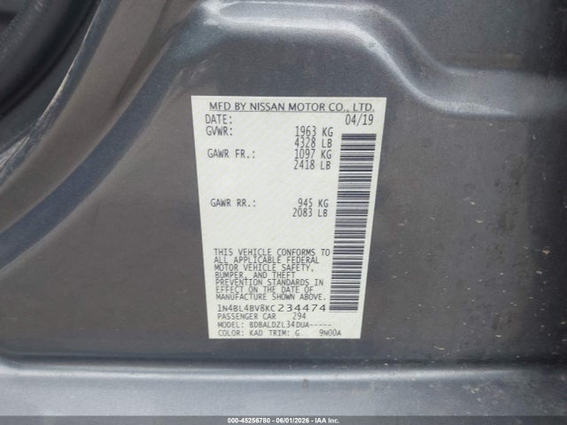 صورة 9 لـ 2019 Nissan ALTIMA 2.5 S