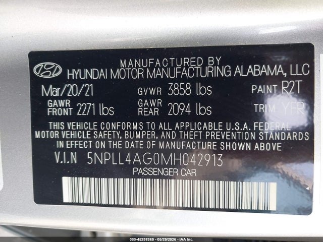 2021 Hyundai ELANTRA SE 照片 9