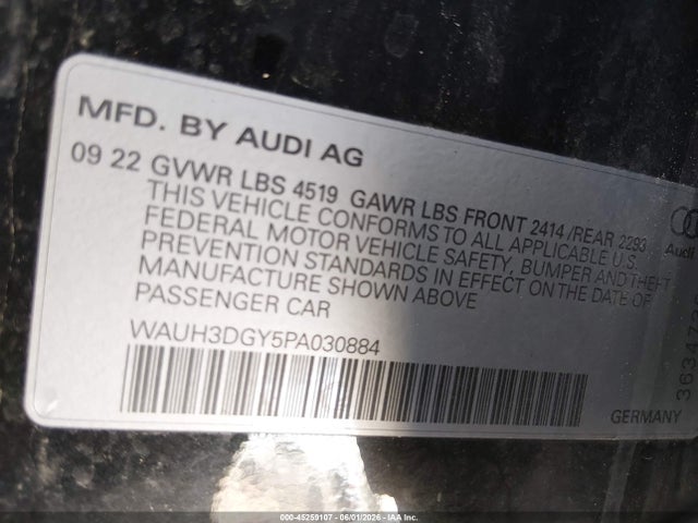 صورة 9 لـ 2023 AUDI S3 PREMIUM PLUS TFSI QUATTRO S TRONIC