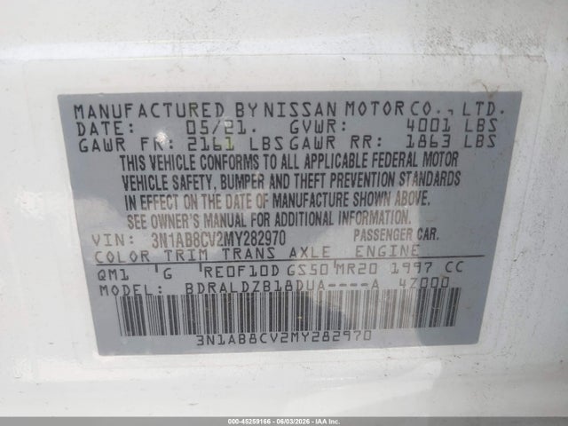 2021 Nissan SENTRA SV XTRONIC CVT 照片 9