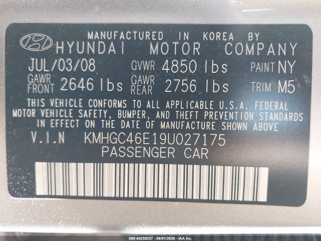 2009 Hyundai GENESIS 3.8 — фото 9