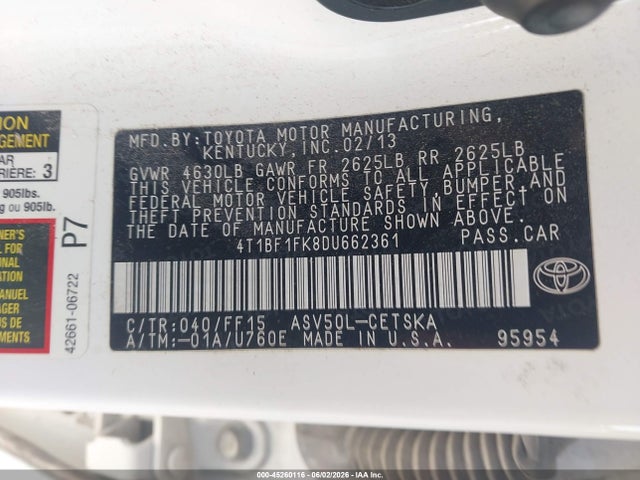 2013 Toyota CAMRY SE photo 9