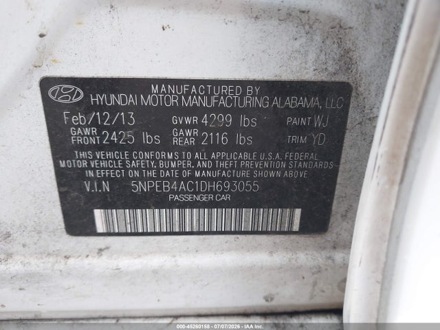 2013 Hyundai SONATA GLS — фото 9