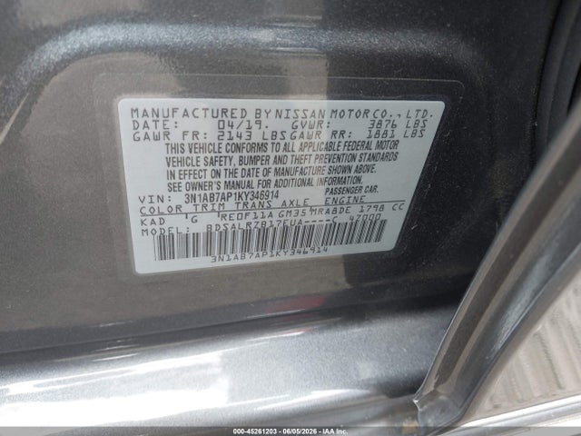 2019 Nissan SENTRA SR 照片 9