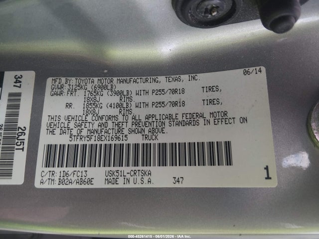 2014 Toyota TUNDRA SR5 5.7L V8 photo 9