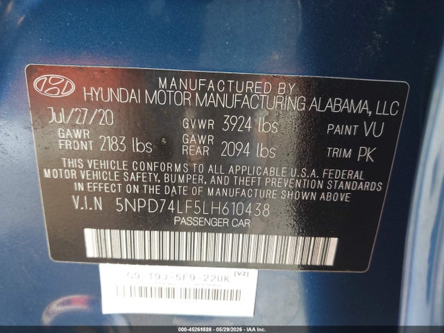 2020 Hyundai ELANTRA SE photo 9