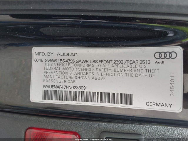 2017 AUDI A4 2.0T PREMIUM — фото 9