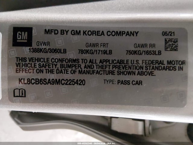 2021 Chevrolet SPARK FWD LS AUTOMATIC photo 9