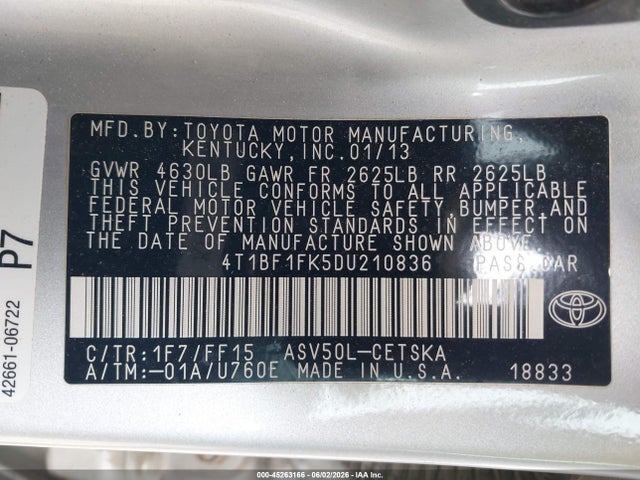 2013 Toyota CAMRY SE 照片 9