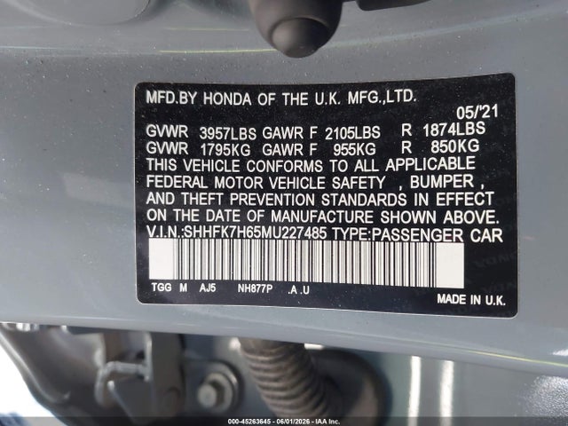 صورة 9 لـ 2021 Honda CIVIC EX