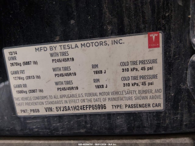 2014 Tesla MODEL S P85D — фото 9