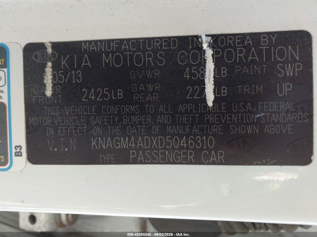 2013 KIA OPTIMA HYBRID LX photo 9