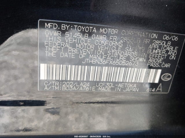 2006 Lexus LS 430 照片 9